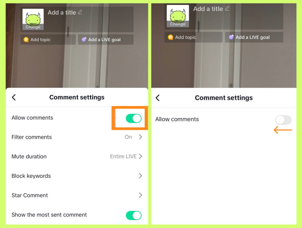 You'll find the option to turn off the comments, which will prevent any comments from appearing during your live stream. How to Hide Comments on TikTok Live on iPhone, Android and PC